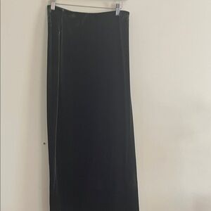 Vintage Valerie Steven's Maxi Velvet Green Skirt Earthy Renaissance Witchy Fairy